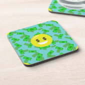 Geld mit Augen Emoji Untersetzer (Linke Seite)