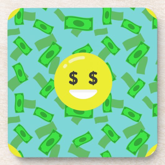 Geld mit Augen Emoji Untersetzer (Vorderseite)