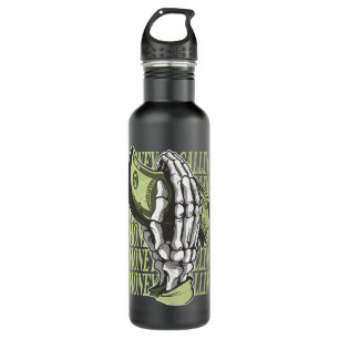 Geld nennt Dollarsignatur-Skelettgeschäfte Edelstahlflasche