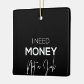 Geld ohne Arbeit Keramikornament (Links)