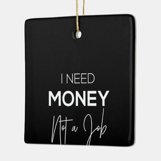 Geld ohne Arbeit Keramikornament (Links)