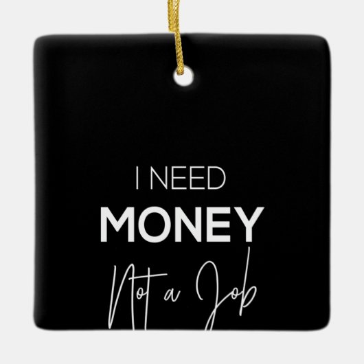Geld ohne Arbeit Keramikornament (Vorderseite)