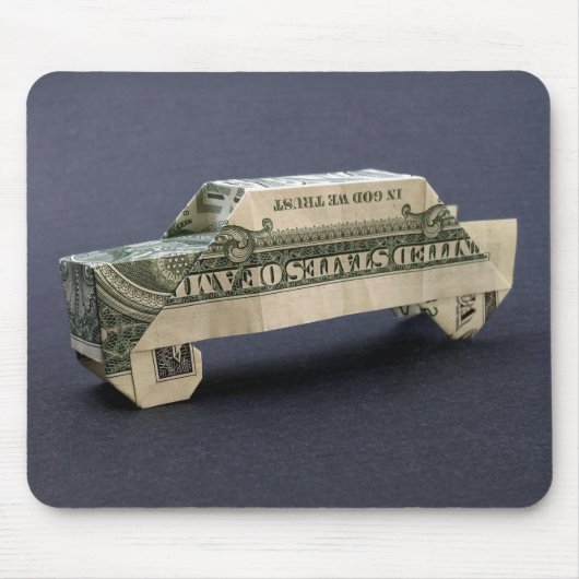 Geld Origami Auto Mousepad (Vorne)