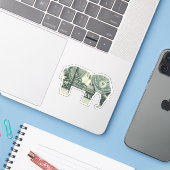 Geld Origami Elefant Aufkleber (Laptop mit iPhone)