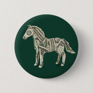 Geld Origami Pferd Button