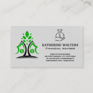 Geld Papier   Baum Logo   Finanzen Visitenkarte