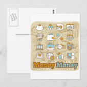Geld Postkarte (Vorne/Hinten)