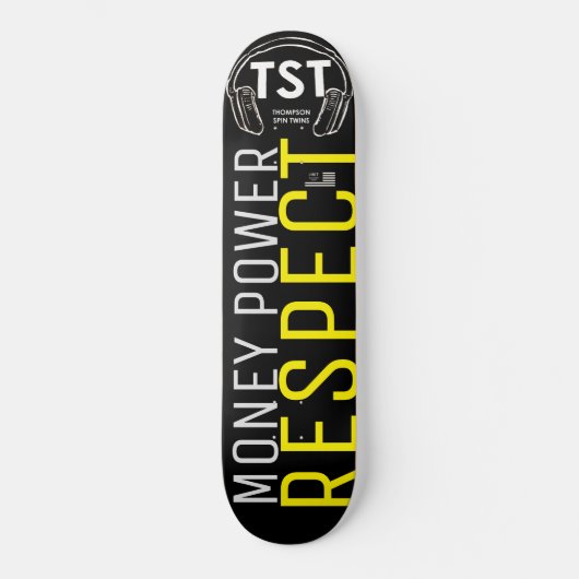 GELD POWER ACHTUNG Skateboard (Vorderseite)