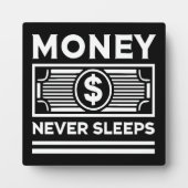 Geld schläft nie - Hustle, Grind, Erfolg Fotoplatte (Vorderseite)