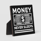 Geld schläft nie - Hustle, Grind, Erfolg Fotoplatte (Vorderseite)