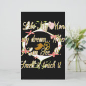 Geld spricht in meinen Träumen und ich Liebe es.pn Briefpapier (Stehend Vorderseite)