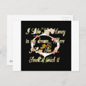 Geld spricht in meinen Träumen und ich Liebe es.pn Postkarte (Vorne/Hinten)