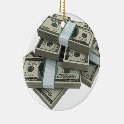 Geld-Stapel Keramik Ornament (Rechts)