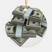 Geld-Stapel Keramik Ornament (Vorne)