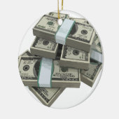 Geld-Stapel Keramik Ornament (Links)