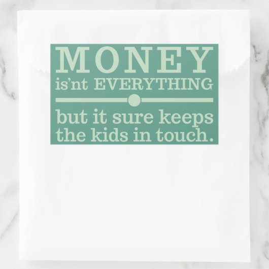 GELD-Sticker Rechteckiger Aufkleber (Tasche)