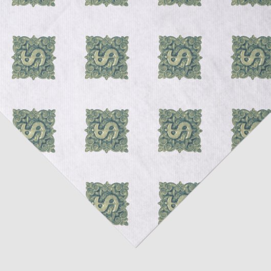 Geld-Symbol-Verzierung Seidenpapier (Ausschnitt)