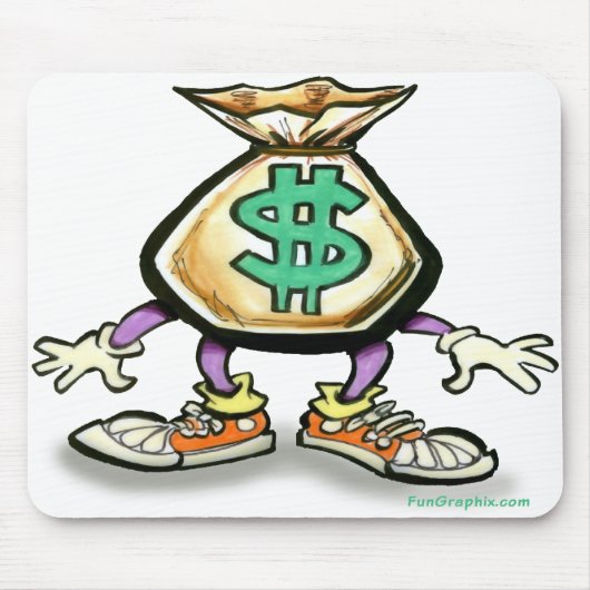 Geld-Tasche Mousepad (Vorne)