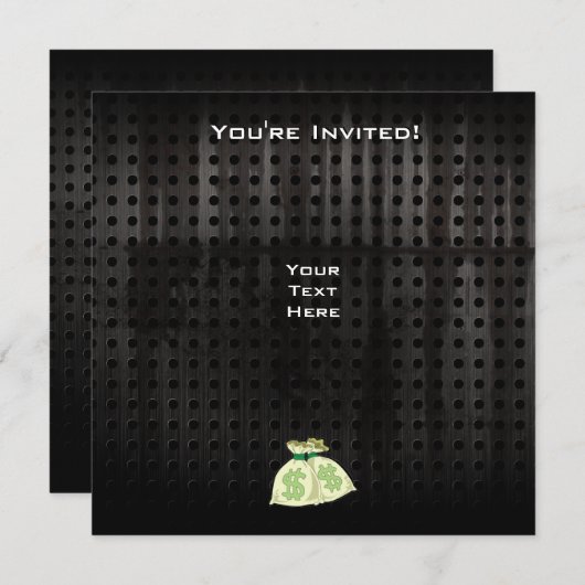 Geld-Taschen; Schroff Einladung (Vorne/Hinten)