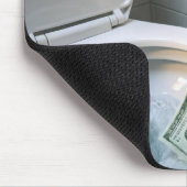 Geld Toilettenpapierrolle Mousepad (Ecke)