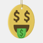 Geld und Cash Emoji Keramik Ornament (Rechts)