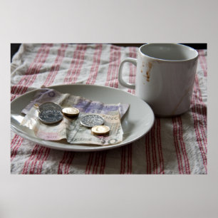 Geld und Kaffee Poster