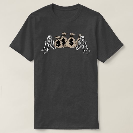 Geld und Schädel T-Shirt (Design vorne)