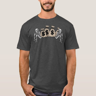 Geld und Schädel T-Shirt