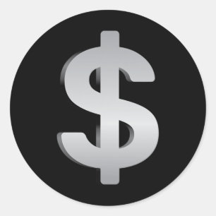 Geld und Währung Runder Aufkleber