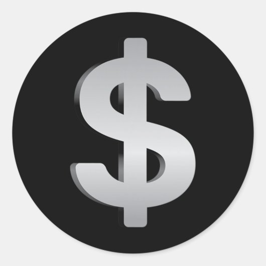 Geld und Währung Runder Aufkleber (Vorderseite)