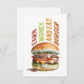 Geld verdienen und Burger essen, schlaues Burger D (Vorne/Hinten)