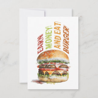 Geld verdienen und Burger essen, schlaues Burger D