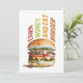 Geld verdienen und Burger essen, schlaues Burger D Ankündigung (Stehend Vorderseite)
