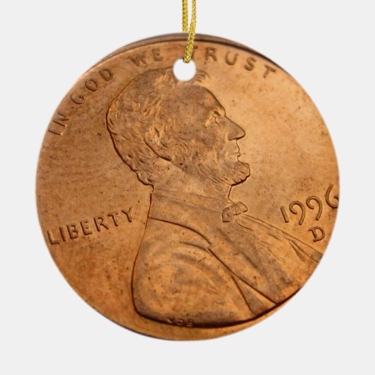 Geld wächst auf drei Ornamenten Keramikornament (Vorne)