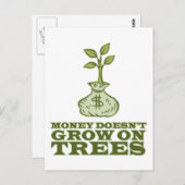 Geld wächst nicht auf Bäumen Postkarte (Vorne/Hinten)