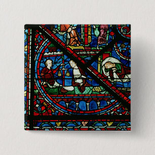 Geld-Wechsler im Tempel, Detail von einem Fenster Button