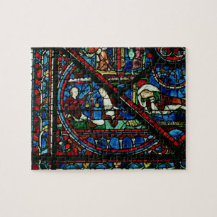 Geld-Wechsler im Tempel, Detail von einem Fenster Puzzle