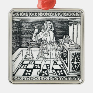 Geld-Wechsler Silbernes Ornament