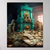 Geld Wohlstand Überfluss Treaseraum Poster (Vorne)