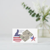 Geld zählt visitenkarte (Stehend Vorderseite)