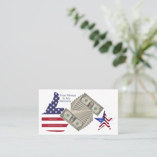 Geld zählt visitenkarte (Stehend Vorderseite)