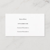 Geld zählt visitenkarte (Rückseite)