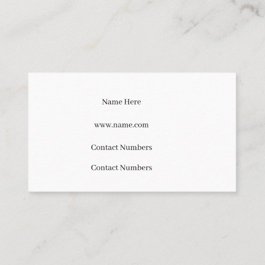 Geld zählt visitenkarte (Rückseite)