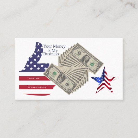 Geld zählt visitenkarte (Vorderseite)