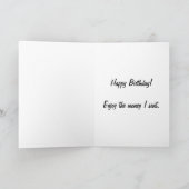 Geld zum Geburtstag Karte (Innenseite)