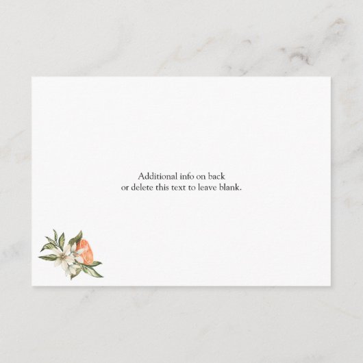 Geldanforderung Clementine Green Enclosure Card Begleitkarte (Rückseite)