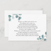 Geldanforderung Eukalyptus-Buchungskarte Begleitkarte (Vorne/Hinten)