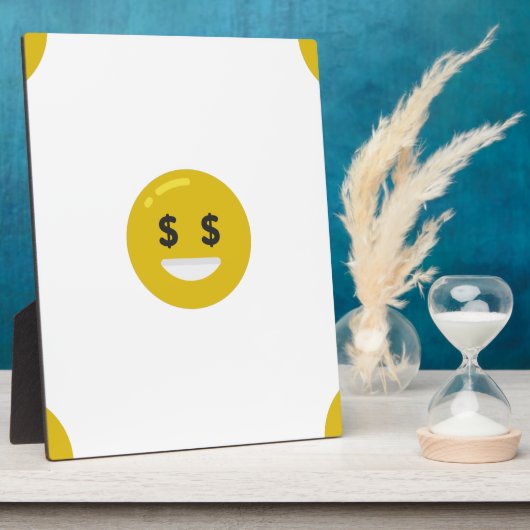Geldauge Emoji Fotoplatte (Seite)