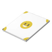 Geldauge Emoji Notizblock (Rotiert)
