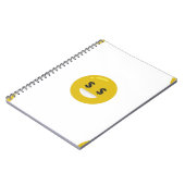 Geldauge Emoji Notizblock (Linke Seite)
